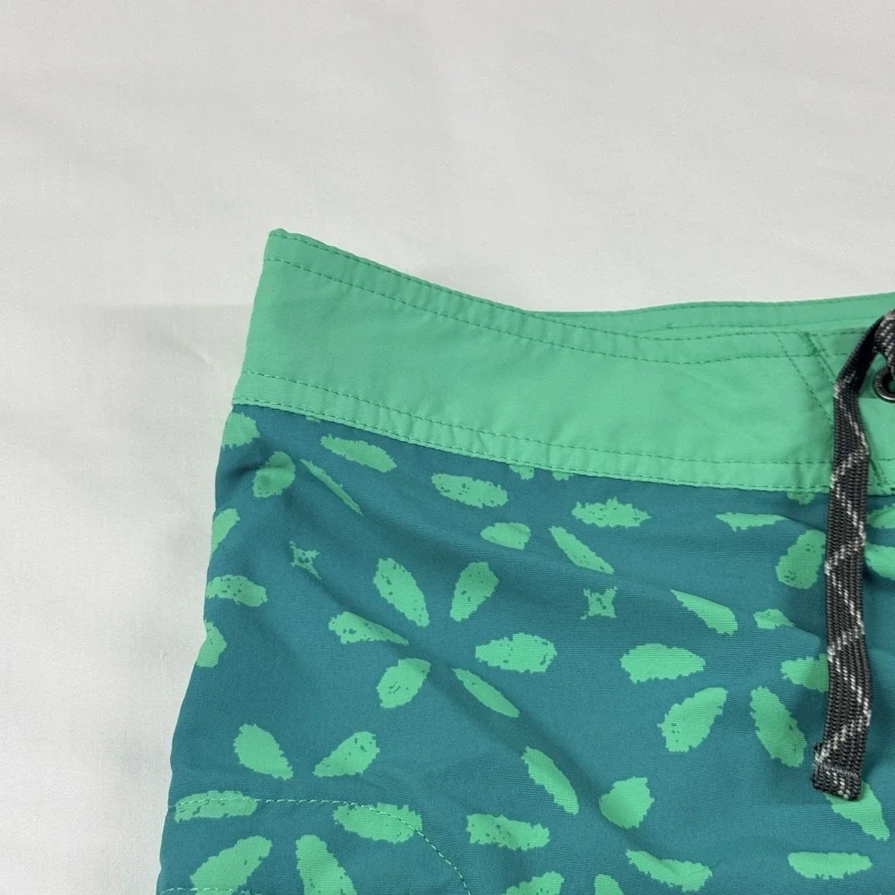 Patagonia Wavefarer Board Shorts Womens 10 Teal Sand Dollar Surf Swim Nylon‎
